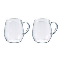 ハリオ 耐熱ガラス製ラウンドマグ 2個セット 満水容量360ml HARIO RDM-1824