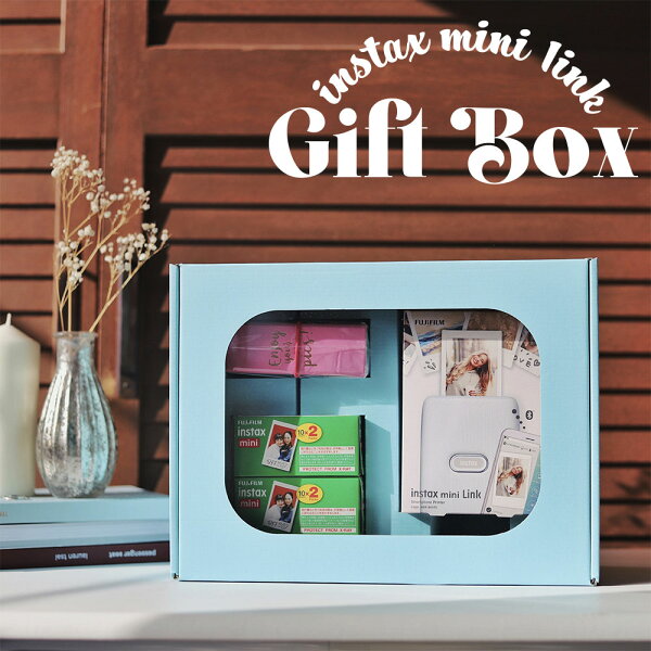 ギフトチェキ 富士フィルム(フジフィルム)チェキスマートフォン用プリンターinstaxminiLinkギフトBOXセット