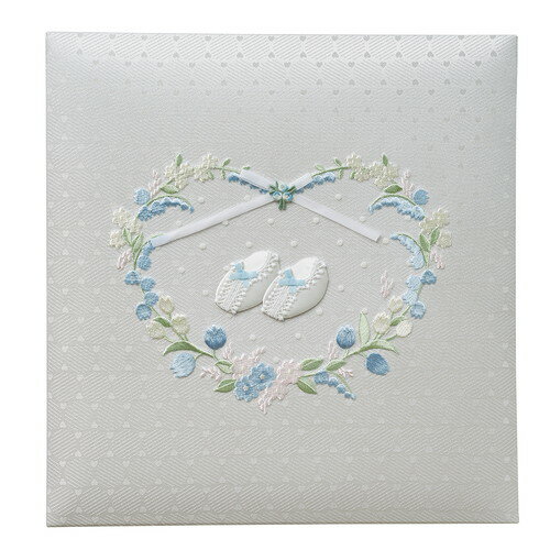 ナカバヤシ　フエルアルバム誕生用100年台紙　ミルキーシューズ　ブルー　アH-LB-750-B