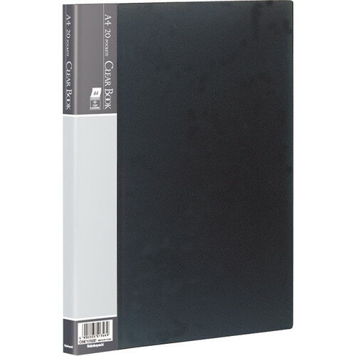 ナカバヤシ　クリアブック／ベーシックカラーA4判20Pブラック　CBE1032D