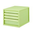 ナカバヤシ FIT COLOR A4レターケース4段 GN グリーン A4E-FC04-GN(3)