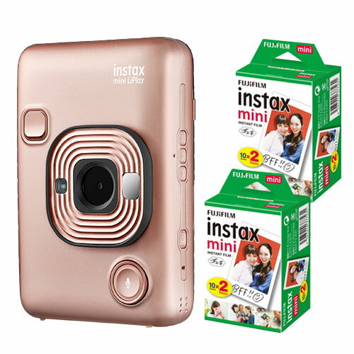 富士フィルムinstax mini LiPlay　チェキリプレイ　ブラッシュゴールド　フィルム40枚付き