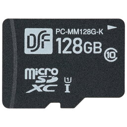 OHM オーム電機　マイクロSDメモリーカード 128GB 高速データ転送　PC-MM128G-K