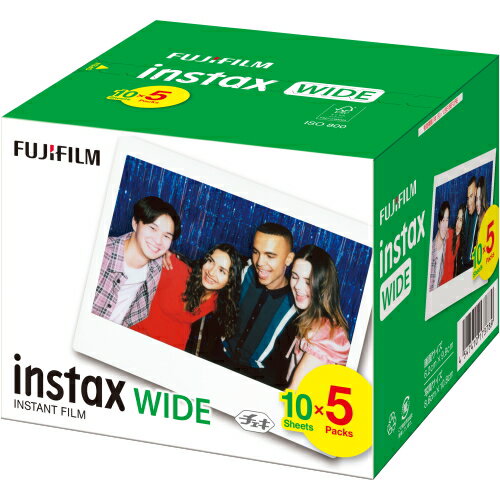 富士フイルム チェキ FUJI FILM チェキ WIDE フィルム instax WIDE ワイド用フィルム　5本パック（50枚）INSTAX WIDE K R 5　フジフィルム