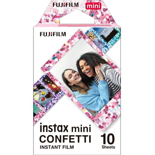 インスタントカラーフィルム instax mini コンフェッティ 10枚入 チェキ