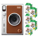 (フィルム100枚付)富士フィルム　ハイブリッドインスタントカメラ　チェキEvo C ブラウン　instax mini Evo C BR