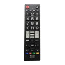 【ポスト投函便 同梱発送不可】ミヨシ かんたんリモコン スタンダードタイプ MCO MRC-02/BK 見やすさ押しやすさに特化した汎用テレビリモコン 対応メーカー23社(2)