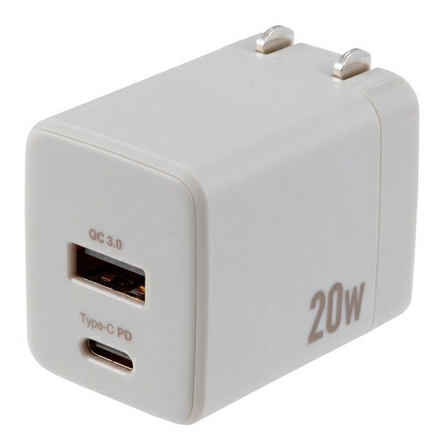 ナカバヤシ Digio2 2WPD充電器(USB ACアダプター Type-A/Type-C)/グレージュ JYU-ACU011GY ナカバヤシ Digio2 2WPD充電器(USB ACアダプター Type-A/Type-C)/グレージュ JYU-ACU011GY