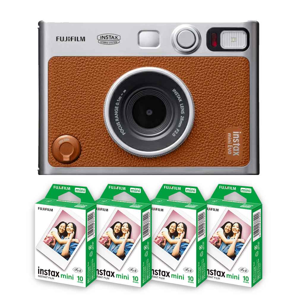 (フィルム40枚付)富士フィルム　ハイブリッドインスタントカメラ　チェキEvo C ブラウン　instax mini Evo C BRのサムネイル