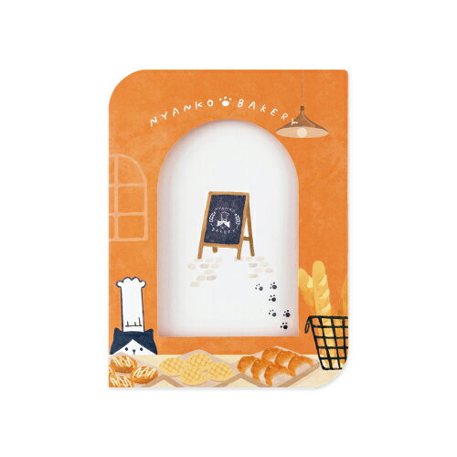 ナカバヤシ フォトスタンドカード /L判 /ねこ PSTC-L-101-1