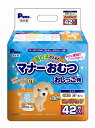 P.one 男の子のためのマナーおむつ おしっこ用 ビッグパック小型犬用 42枚入