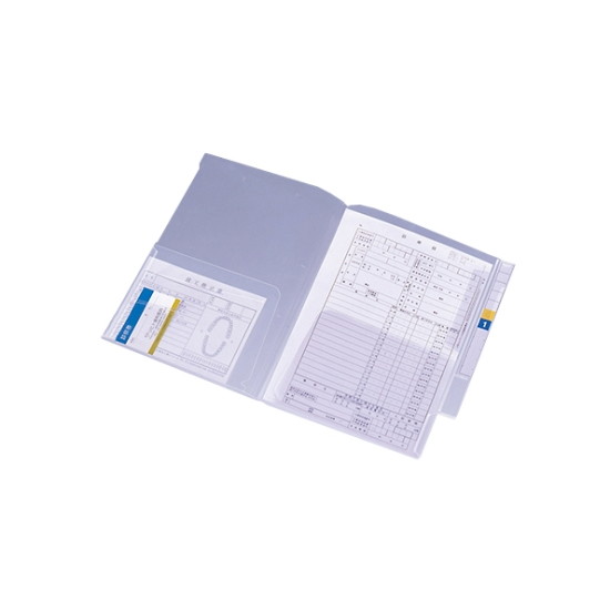 LIHITLAB　カルテフォルダー(フラップ付)ダブル 縦型 HK2006　4903419189204