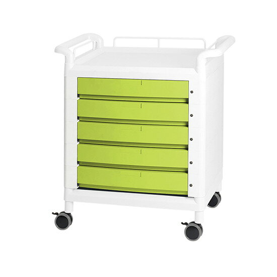 ナビス（アズワン）　モバイルマルチカート 両側ハンドル グリーン　D21GHW　4589638160196