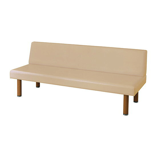 ナビス（アズワン）　ロビーベンチ（背付き・木目調）　アイボリー 　1300IV-H　4589638299568