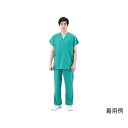 サンアロー 手術衣(男女兼用スクラブ) グリーン L 136-92 L 4562158616343(4)
