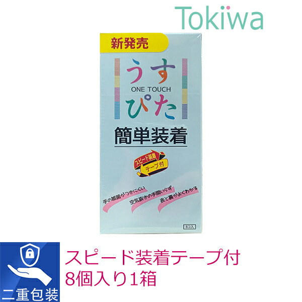 コンドーム condom うすぴた簡単装着 8個入 1箱 脱落防止加工 プライバシ2重梱包 避妊具 こんどーむ ジャパンメディカル