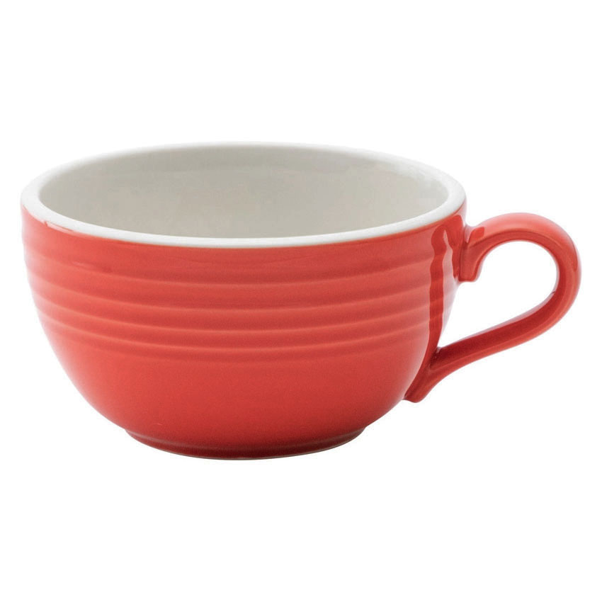 樂天商城 - オービット ローズレッド ラテカップ 碗のみ 約14.8cm 赤系 洋食器 コーヒーカップ・ティーカップ・ソーサー・ポット 日本製 業務用 ホテル＆レストラン おしゃれ 陶器 コーヒーカップ 珈琲 紅茶 カフェ食器 54-12640056