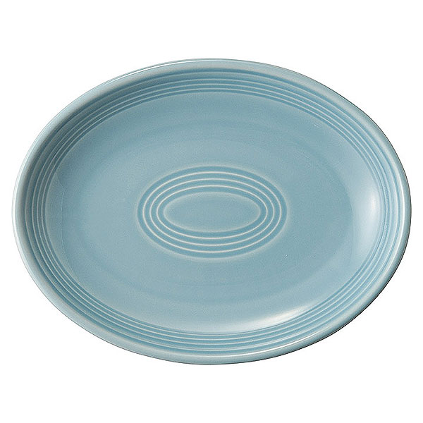 Other - オービット ターコイズブルー 24cmプラター 楕円皿 約24.1cm 青系 洋食器 変形プレート 15cm〜25cm 日本製 業務用 ホテル＆レストラン おしゃれ プレート 皿 かわいい 丸い ケーキ皿 取り皿 中皿 54-12686046