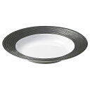 グラヴェール スワレ 25.5cmリムスープボウル リムブラック 約25.7cm 黒系 洋食器 丸型プレート 25cm以上 日本製 業務用 ホテル&レストラン おしゃれ プレート 皿 大きい丸皿 ワンプレート 大皿 パスタ オードブル ピザ ピザプレート スタイリッシュ シック 54-13738310