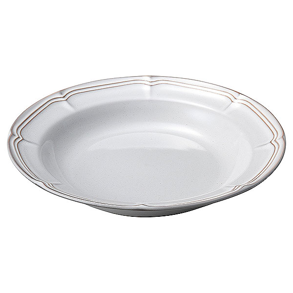 ラフィネ スモークホワイト 25.5cmパスタボウル 約25.5cm 白系 洋食器 丸型ボール 25cm以上 日本製 業務用 ホテル＆レストラン おしゃれ 大鉢 ボウル 鉢 盛り鉢 煮物鉢 サラダボウル パスタ皿 カレー皿 パスタボウル カフェ食器 モダン 54-15910010