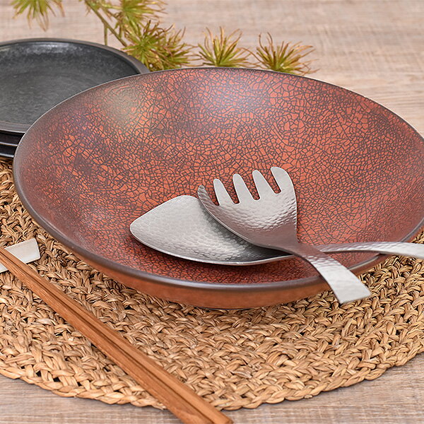 樂天商城 - 茜縅 24cm浅ボウル 約23.8cm 赤系 和食器 めん皿・パスタ皿・カレー皿 日本製 業務用 ホテル＆レストラン おしゃれ プレート モダン 和風 スタイリッシュ シック 54-18104111