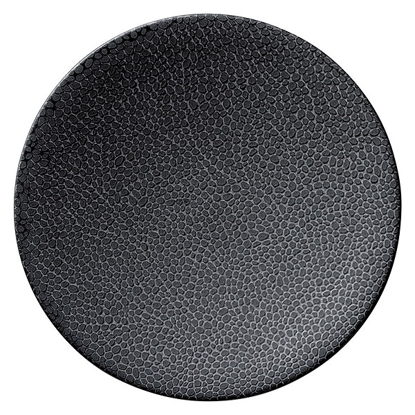 墨斑 27.5cm皿 約27.7cm 黒系 和食器 丸大皿 日本製 業務用 ホテル＆レストラン おしゃれ ディナープレート スタイリッシュ シック 54-18196002