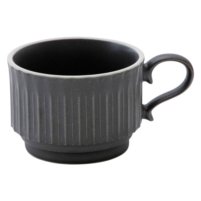 Coffee Cups - ストーリア クリスタルブラック スタックコーヒーカップ 碗のみ 約235cc 黒系 洋食器 コーヒーカップ・ティーカップ・ソーサー・ポット 日本製 業務用 54-16731452