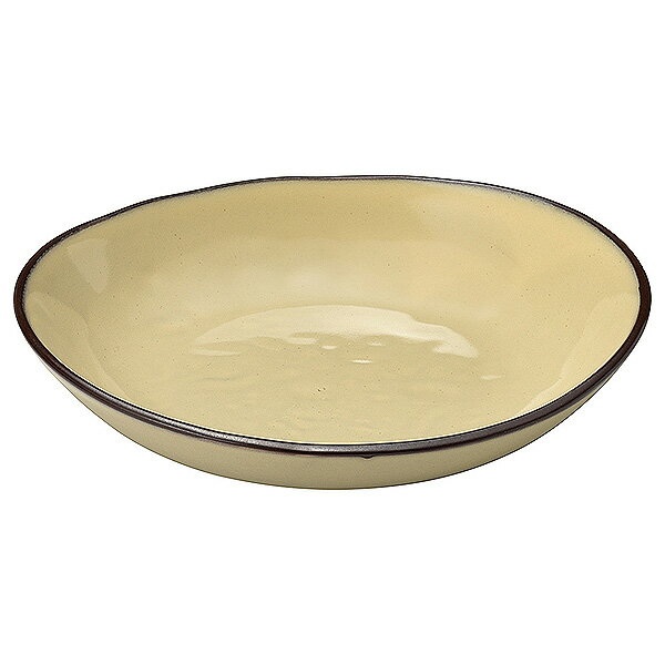 China - ラフェルム シナモンベージュ 22.5cm深皿 約22.5cm 黄系 洋食器 変形プレート 15cm〜25cm 日本製 業務用 54-16222012