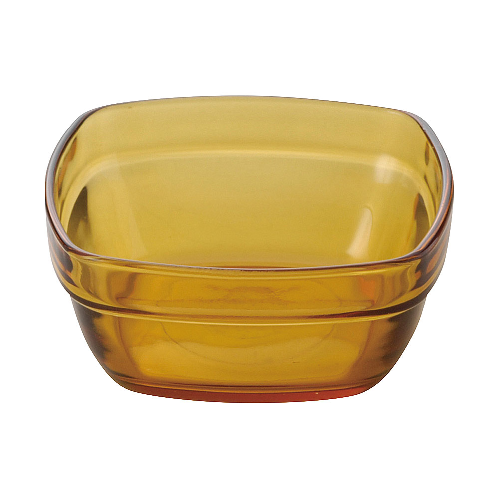Rakuten - アンバー スクエアーボウル 小 約9cm オレンジ系 洋食器 ガラス製ボウル フランス製 業務用 54-g5506015