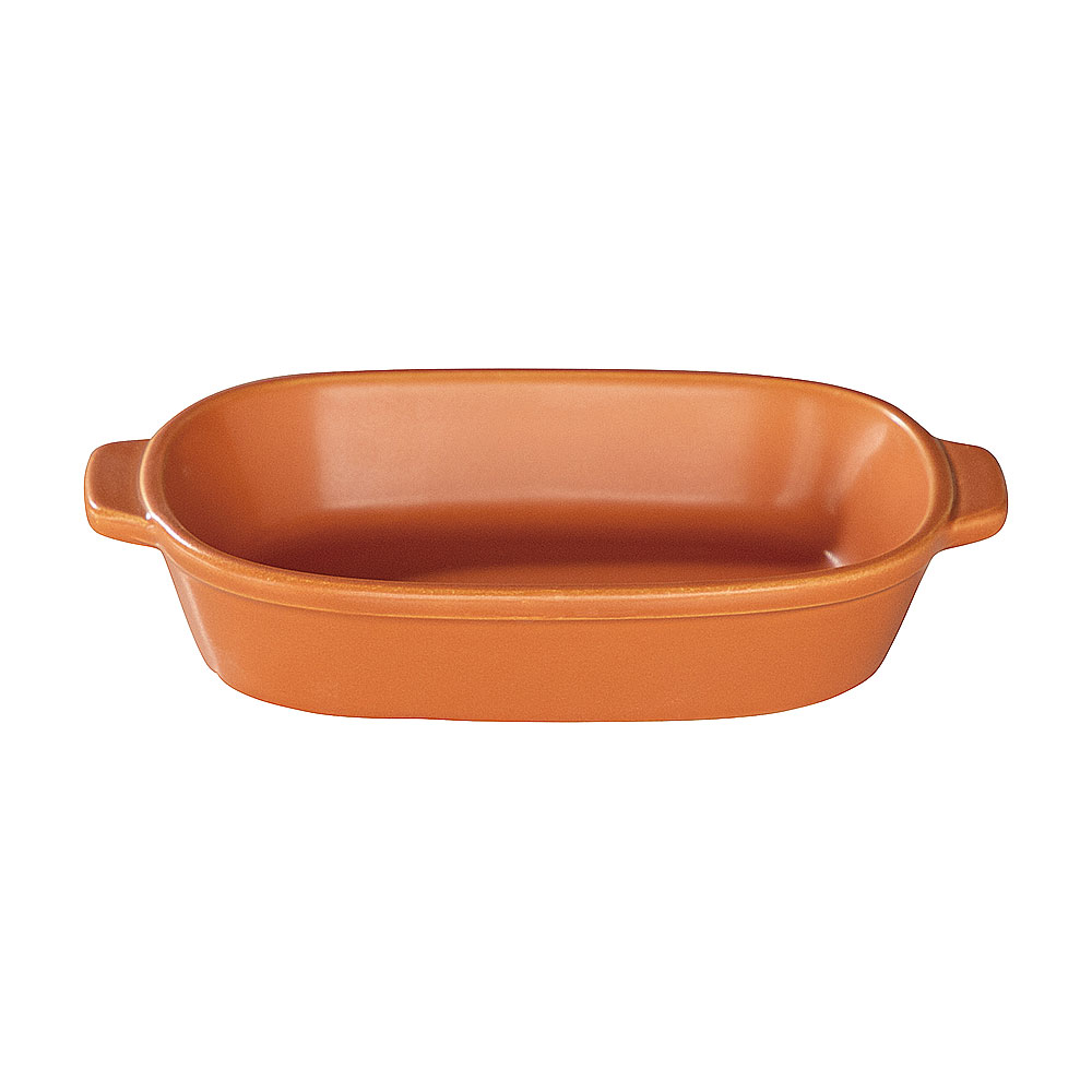 Rakuten - クジーネ テラコッタオレンジ 20cmオブロングラタン 約20cm オレンジ系 洋食器 オーブンウェア 陶鍋・グラタン 直火OK 日本製 業務用 54-13450086