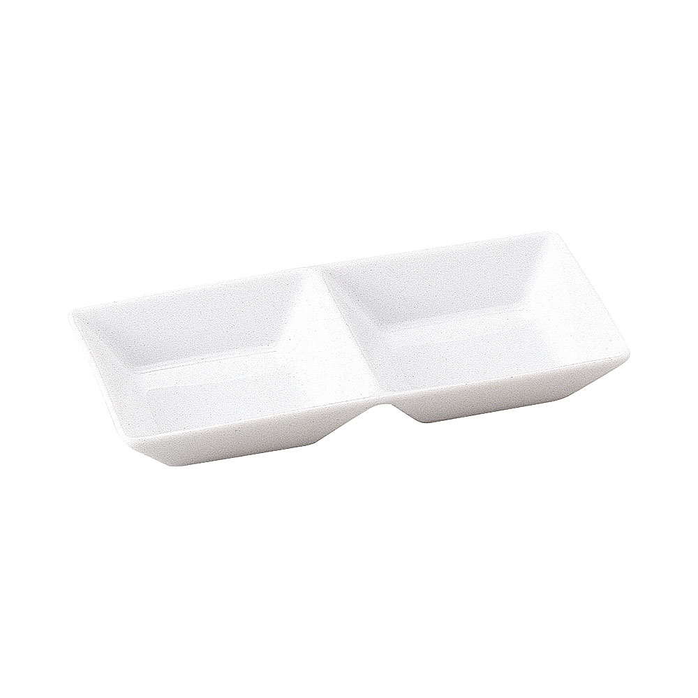 Rakuten - スクエアー 2連深皿 約19.3cm 白系 洋食器 仕切りプレート 日本製 業務用 54-14900033