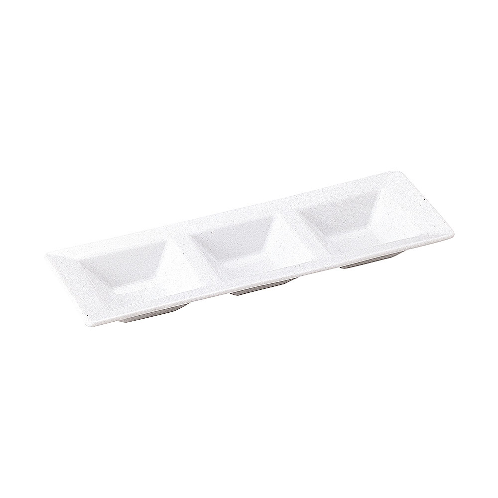 Square Plates - スクエアー 3連菜 約26.5cm 白系 洋食器 仕切りプレート 日本製 業務用 54-14900097