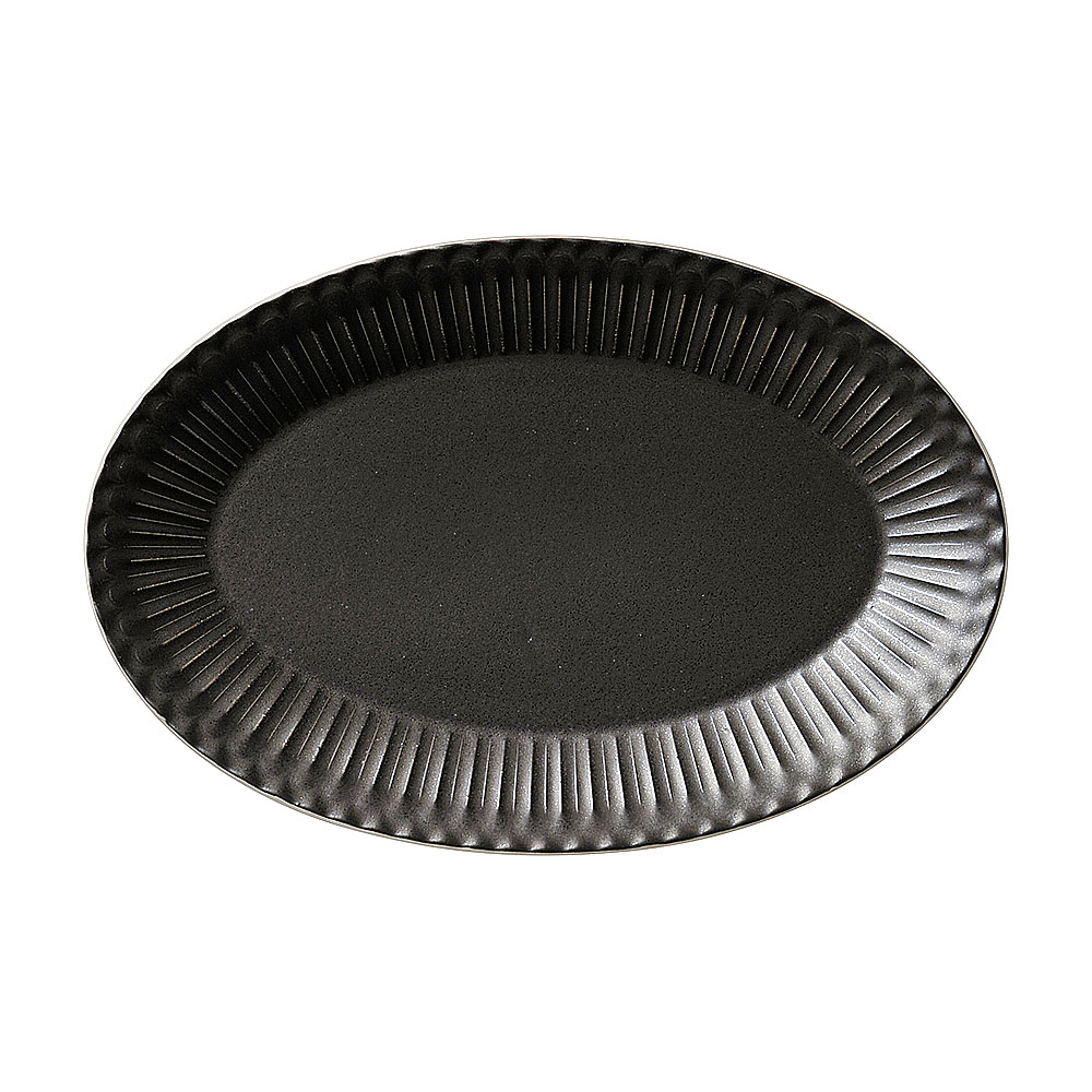 樂天商城 - ストーリア クリスタルブラック 26cmプラター 約26.3cm 黒系 洋食器 変形プレート 25cm以上 日本製 業務用 54-16731048