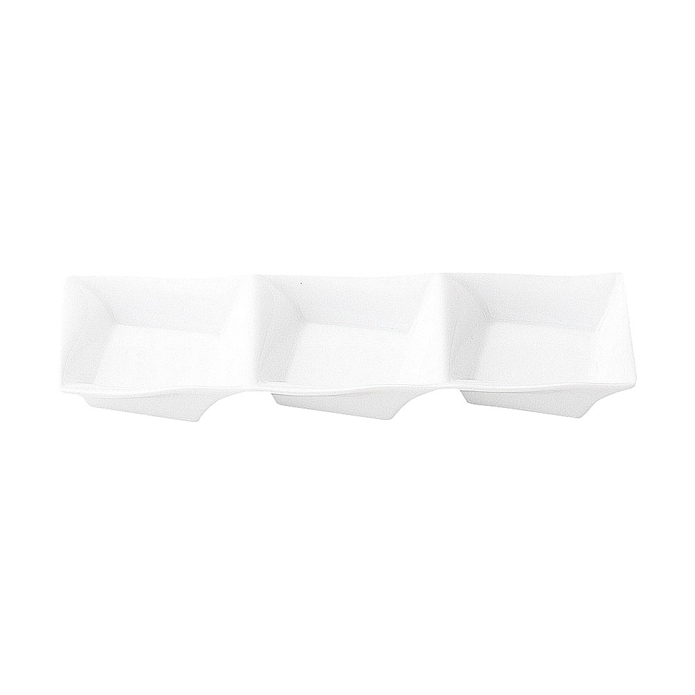 Bali Tabanan - バンケット 3連菜 約25cm 白系 洋食器 仕切りプレート 日本製 業務用 54-16900097