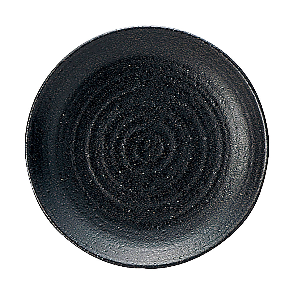 ぐれいん 16.5cm丸皿 約16.8cm 黒系 和食器 フルーツ皿・銘々皿・取皿 日本製 業務用 54-17331007