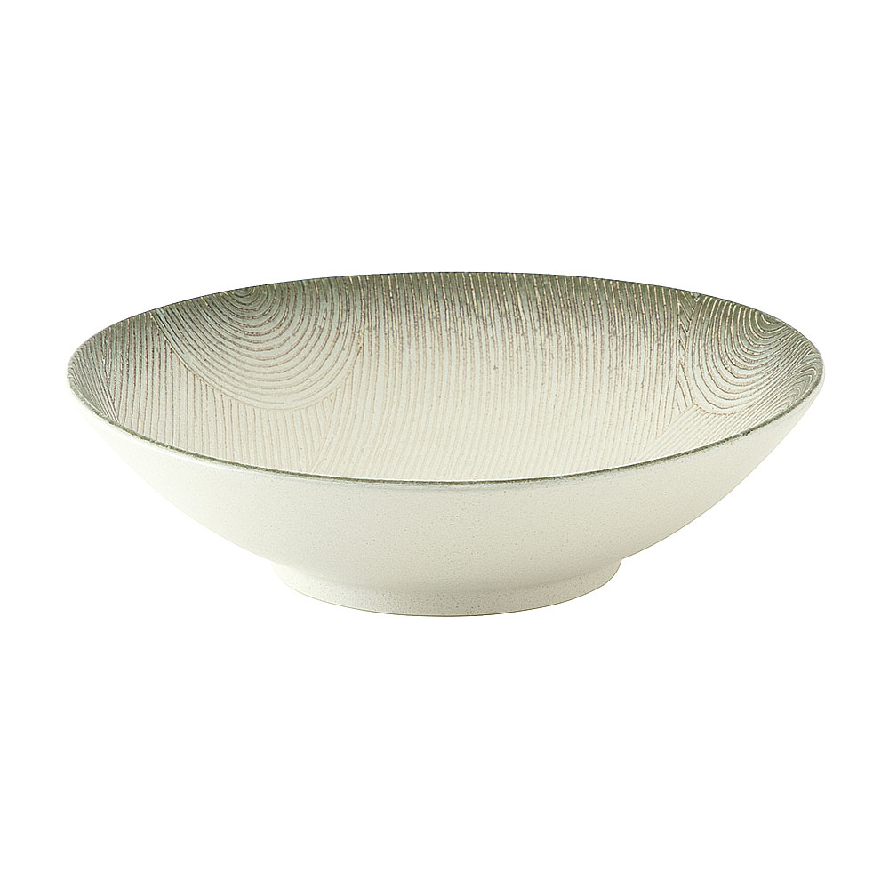 Rakuten - 妙 翠葉 24cm浅ボウル 約23.8cm 緑系 和食器 めん皿・パスタ皿・カレー皿 日本製 業務用 rs/54-18117111