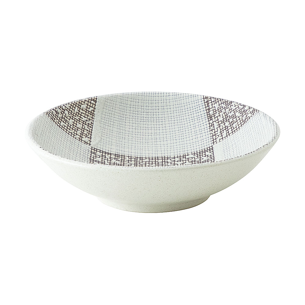 Rakuten - 絹格子 14cm浅ボウル 約14cm グレー系 和食器 中鉢 日本製 業務用 54-18118115