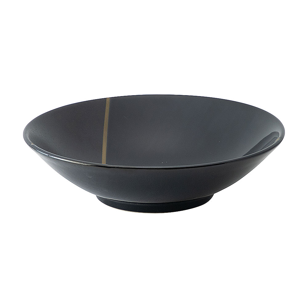 乐天商城 - 岩雫 24cm浅ボウル 約23.8cm 黒系 和食器 めん皿・パスタ皿・カレー皿 日本製 業務用 rs/54-18153111