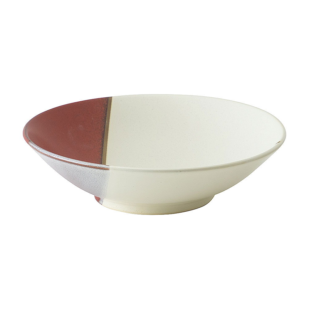 緋葉 24cm浅ボウル 約23.8cm 赤系 和食器 めん皿・パスタ皿・カレー皿 日本製 業務用 rs/54-18154111