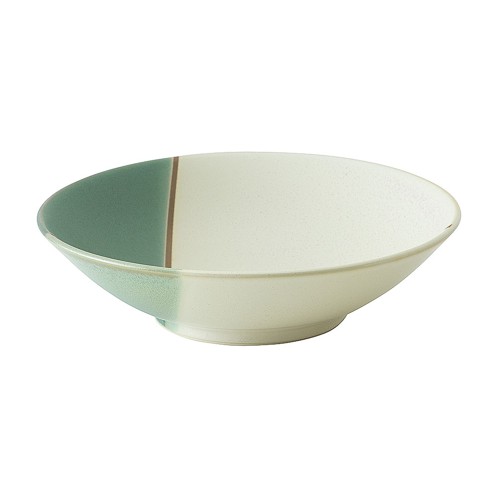 乐天商城 - 瑞苔 24cm浅ボウル 約23.8cm 緑系 和食器 めん皿・パスタ皿・カレー皿 日本製 業務用 rs/54-18157111