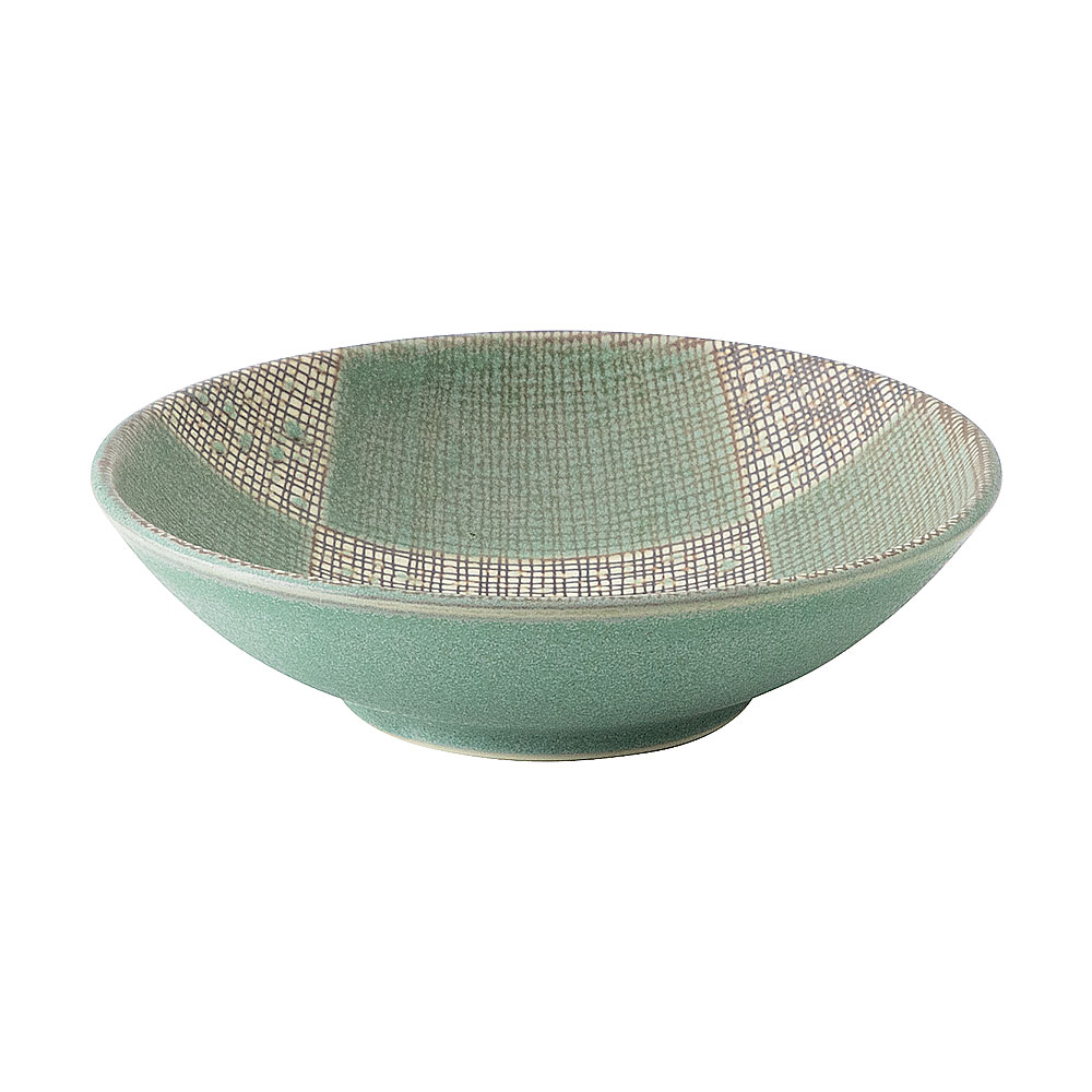 Rakuten - 柳格子 14cm浅ボウル 約14cm 緑系 和食器 中鉢 日本製 業務用 54-18178115