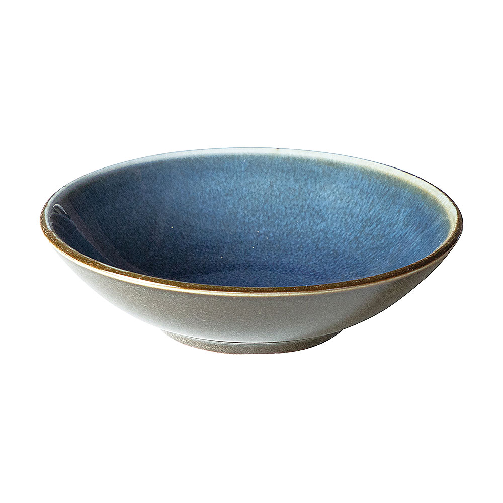 Rakuten - アスカ アースブルー 14cm浅ボウル 約14cm 青系 和食器 中鉢 日本製 業務用 54-18186115