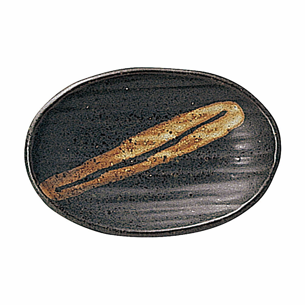 Oval Dishes - 漁火 18.5cm楕円皿 約18.5cm 黒系 和食器 楕円皿 日本製 業務用 54-18236047