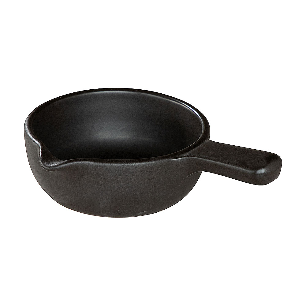 Sauce Pans - クジーネ ブラック 15cm手付パン 約22.5cm 黒系 洋食器 オーブンウェア 陶鍋・グラタン 直火OK 日本製 業務用 54-19930064
