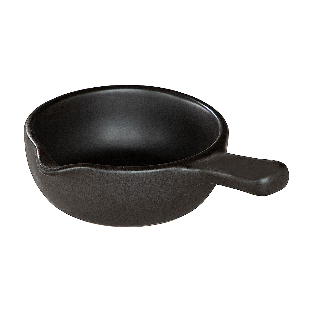 Rakuten - クジーネ ブラック 13cm手付パン 約19.3cm 黒系 洋食器 オーブンウェア 陶鍋・グラタン 直火OK 日本製 業務用 54-19930065