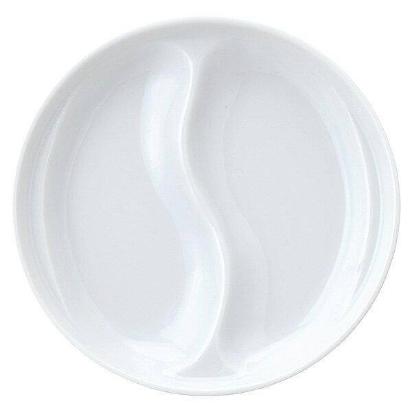 Rakuten - 鳴門 白 10cm二分皿 約10.2cm 白系 和食器 仕切皿 日本製 業務用 63-12-135-1