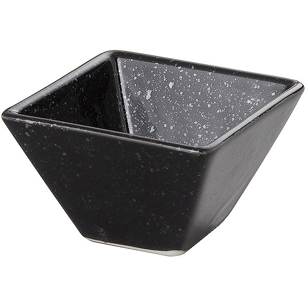 Mino Ware - 天河 黒御影 7cmスクエアボール 約7.1cm 黒系 和食器 小付 日本製 業務用 珍味 小鉢 松花堂 和え物 酢の物 お通し 和カフェ 63-11-155-12