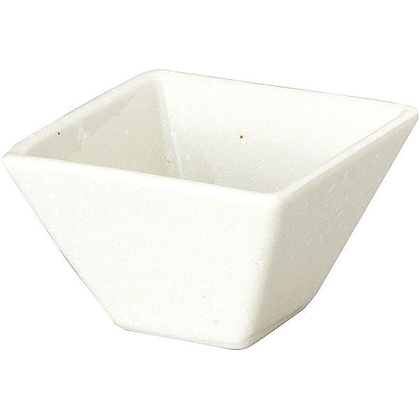 Mino Ware - 綿雪 粉引 7cmスクエアボール 約7.1cm 白系 和食器 小付 日本製 業務用 珍味 小鉢 松花堂 和え物 酢の物 お通し 和カフェ 63-11-164-7