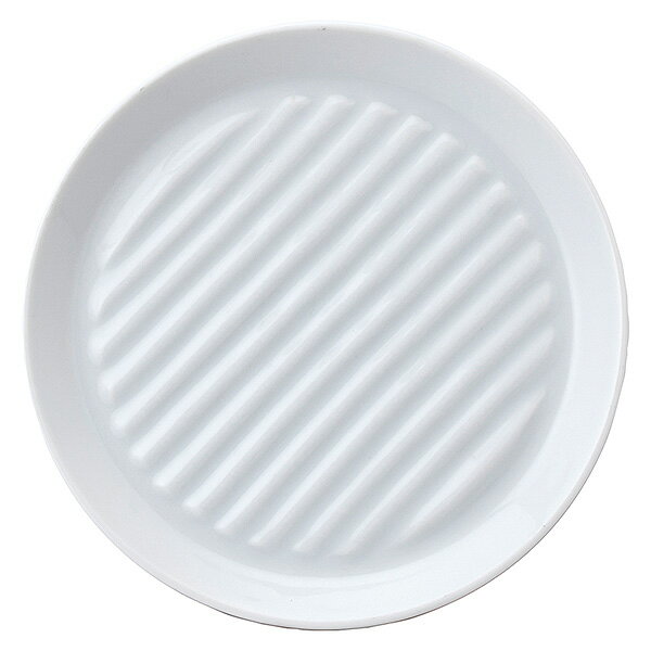 China - ストライプ 14cm皿 白 約14cm 白系 洋食器 丸型プレート 15cm以下 日本製 業務用 28-598-068-o/ 63-11-91-3