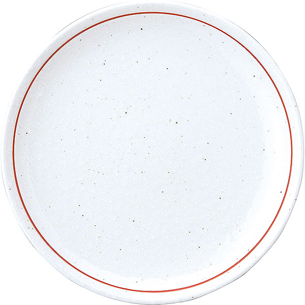 樂天商城 - 白鳳 粉引 下絵赤ライン 26cm皿 約26cm 白系 中華食器・アジアン食器 大皿 日本製 業務用 大皿 大盛 盛皿 プレート ワンプレート 宴会 rs/63-12-84-2